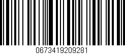 Código de barras (EAN, GTIN, SKU, ISBN): '0673419209281'