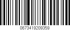 Código de barras (EAN, GTIN, SKU, ISBN): '0673419209359'
