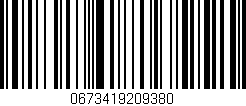 Código de barras (EAN, GTIN, SKU, ISBN): '0673419209380'