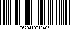 Código de barras (EAN, GTIN, SKU, ISBN): '0673419210485'