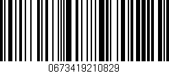 Código de barras (EAN, GTIN, SKU, ISBN): '0673419210829'