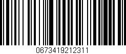 Código de barras (EAN, GTIN, SKU, ISBN): '0673419212311'
