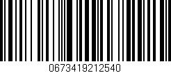 Código de barras (EAN, GTIN, SKU, ISBN): '0673419212540'