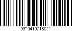 Código de barras (EAN, GTIN, SKU, ISBN): '0673419215831'