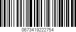 Código de barras (EAN, GTIN, SKU, ISBN): '0673419222754'