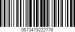 Código de barras (EAN, GTIN, SKU, ISBN): '0673419222778'