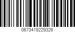 Código de barras (EAN, GTIN, SKU, ISBN): '0673419229326'