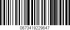Código de barras (EAN, GTIN, SKU, ISBN): '0673419229647'