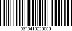 Código de barras (EAN, GTIN, SKU, ISBN): '0673419229883'