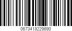 Código de barras (EAN, GTIN, SKU, ISBN): '0673419229890'