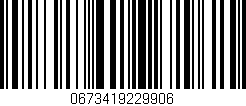 Código de barras (EAN, GTIN, SKU, ISBN): '0673419229906'