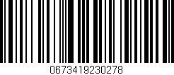 Código de barras (EAN, GTIN, SKU, ISBN): '0673419230278'