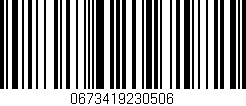 Código de barras (EAN, GTIN, SKU, ISBN): '0673419230506'