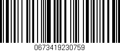 Código de barras (EAN, GTIN, SKU, ISBN): '0673419230759'