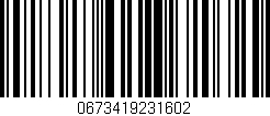 Código de barras (EAN, GTIN, SKU, ISBN): '0673419231602'