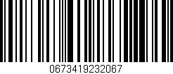 Código de barras (EAN, GTIN, SKU, ISBN): '0673419232067'