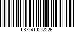 Código de barras (EAN, GTIN, SKU, ISBN): '0673419232326'