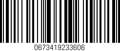 Código de barras (EAN, GTIN, SKU, ISBN): '0673419233606'