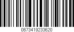 Código de barras (EAN, GTIN, SKU, ISBN): '0673419233620'