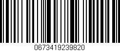 Código de barras (EAN, GTIN, SKU, ISBN): '0673419239820'