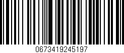 Código de barras (EAN, GTIN, SKU, ISBN): '0673419245197'