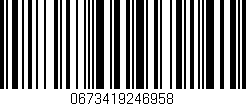 Código de barras (EAN, GTIN, SKU, ISBN): '0673419246958'