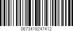 Código de barras (EAN, GTIN, SKU, ISBN): '0673419247412'