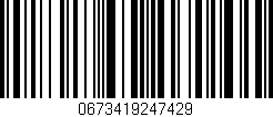 Código de barras (EAN, GTIN, SKU, ISBN): '0673419247429'