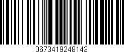 Código de barras (EAN, GTIN, SKU, ISBN): '0673419248143'