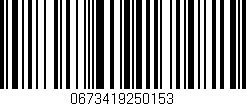 Código de barras (EAN, GTIN, SKU, ISBN): '0673419250153'