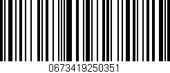 Código de barras (EAN, GTIN, SKU, ISBN): '0673419250351'