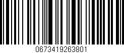 Código de barras (EAN, GTIN, SKU, ISBN): '0673419263801'