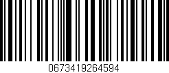 Código de barras (EAN, GTIN, SKU, ISBN): '0673419264594'