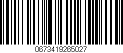 Código de barras (EAN, GTIN, SKU, ISBN): '0673419265027'