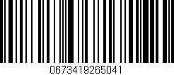 Código de barras (EAN, GTIN, SKU, ISBN): '0673419265041'