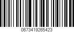 Código de barras (EAN, GTIN, SKU, ISBN): '0673419265423'