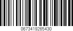 Código de barras (EAN, GTIN, SKU, ISBN): '0673419265430'