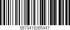 Código de barras (EAN, GTIN, SKU, ISBN): '0673419265447'