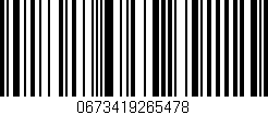 Código de barras (EAN, GTIN, SKU, ISBN): '0673419265478'