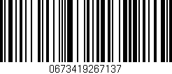 Código de barras (EAN, GTIN, SKU, ISBN): '0673419267137'
