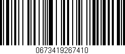 Código de barras (EAN, GTIN, SKU, ISBN): '0673419267410'