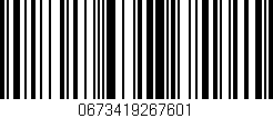Código de barras (EAN, GTIN, SKU, ISBN): '0673419267601'