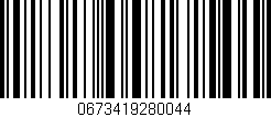 Código de barras (EAN, GTIN, SKU, ISBN): '0673419280044'