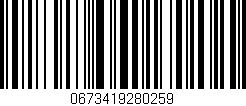 Código de barras (EAN, GTIN, SKU, ISBN): '0673419280259'