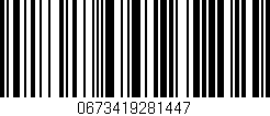 Código de barras (EAN, GTIN, SKU, ISBN): '0673419281447'