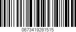 Código de barras (EAN, GTIN, SKU, ISBN): '0673419281515'