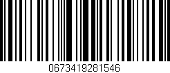 Código de barras (EAN, GTIN, SKU, ISBN): '0673419281546'