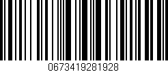 Código de barras (EAN, GTIN, SKU, ISBN): '0673419281928'