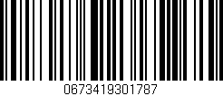 Código de barras (EAN, GTIN, SKU, ISBN): '0673419301787'