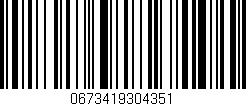 Código de barras (EAN, GTIN, SKU, ISBN): '0673419304351'